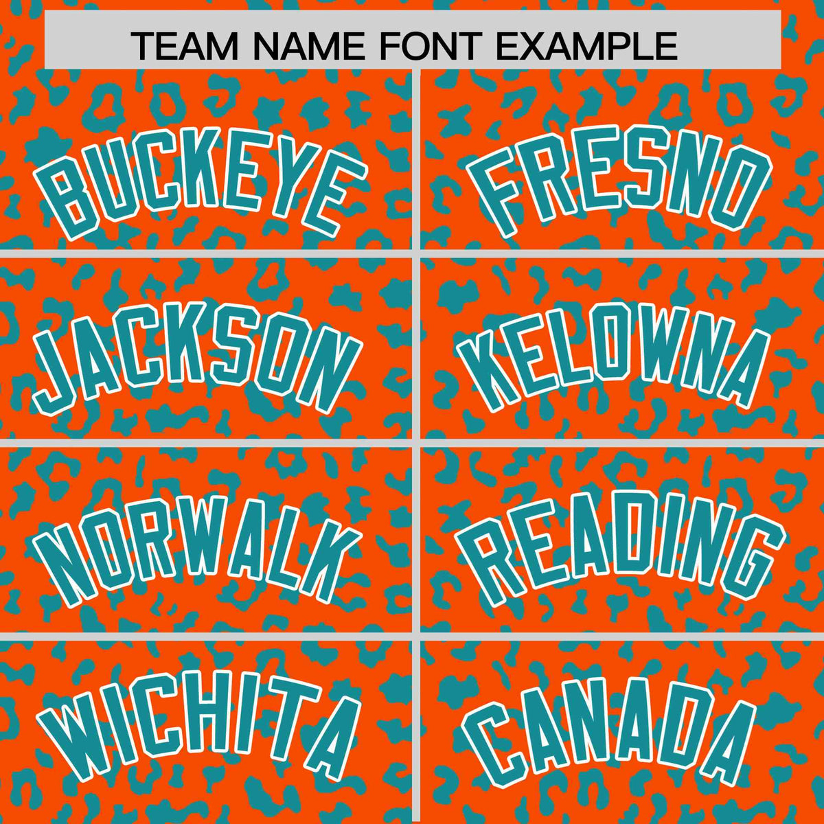 Custom Orange Aqua Varsity Full-Zip Letterman Leopard Print Hoodie Jacket