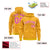 Custom Gold Pink Varsity Full-Zip Letterman Leopard Print Hoodie Jacket