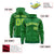 Custom Kelly Green Neon Green Varsity Full-Zip Letterman Leopard Print Hoodie Jacket