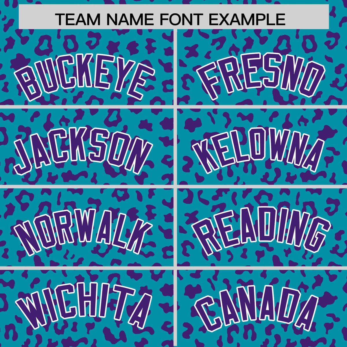 Custom Aqua Purple Varsity Full-Zip Letterman Leopard Print Hoodie Jacket