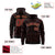 Custom Black Crimson Varsity Full-Zip Letterman Leopard Print Hoodie Jacket