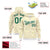 Custom White Gold Varsity Full-Zip Letterman Leopard Print Hoodie Jacket