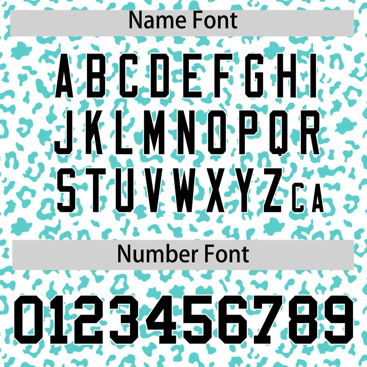 Custom White Aqua Varsity Full-Zip Letterman Leopard Print Hoodie Jacket