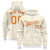 Custom White Yellow Varsity Full-Zip Letterman Leopard Print Hoodie Jacket