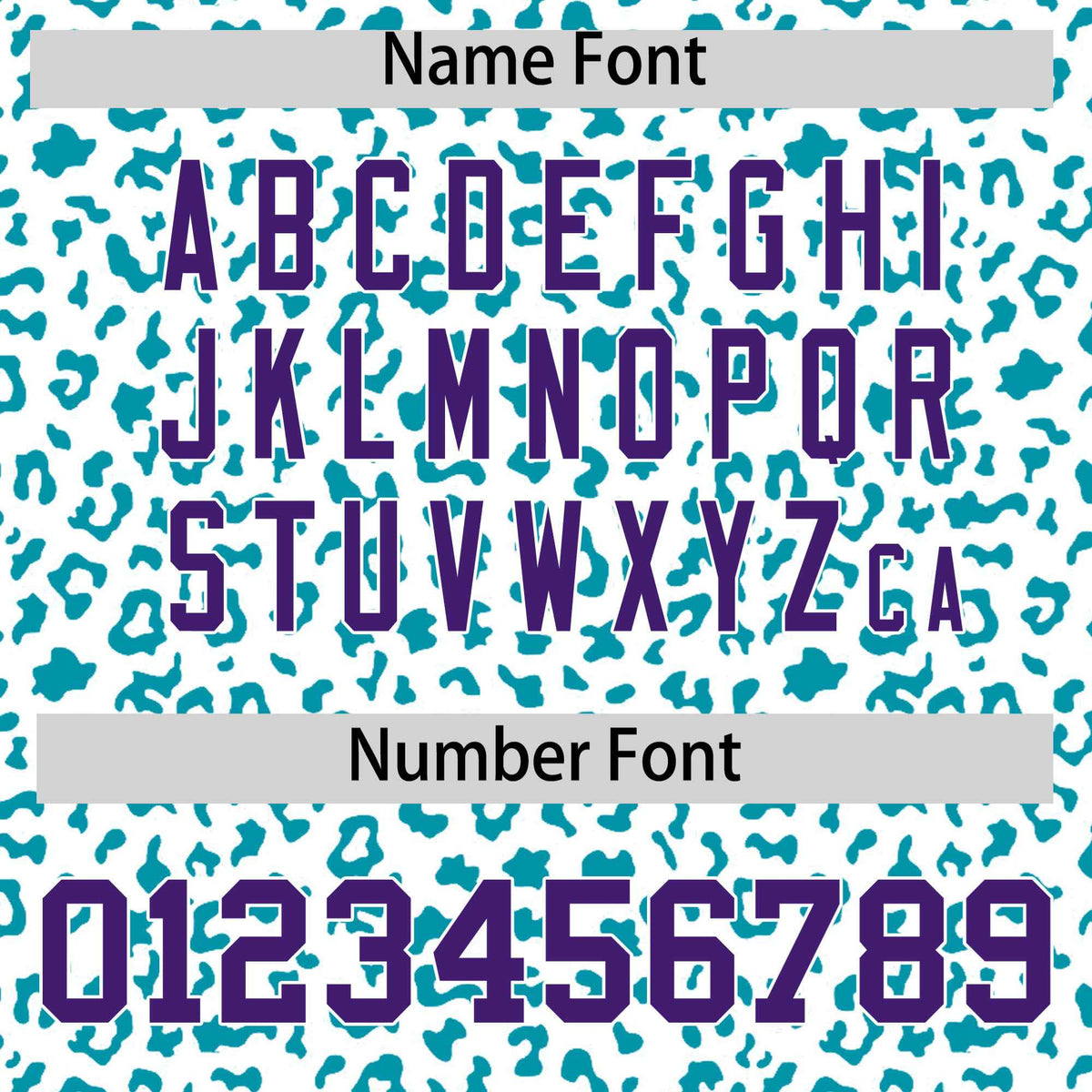 Custom White Aqua Varsity Full-Zip Letterman Leopard Print Hoodie Jacket