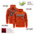 Custom Orange Black Varsity Full-Zip Letterman Leopard Print Hoodie Jacket