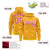 Custom Gold Pink Varsity Full-Zip Letterman Leopard Print Hoodie Jacket