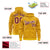 Custom Gold Crimson Varsity Full-Zip Letterman Leopard Print Hoodie Jacket