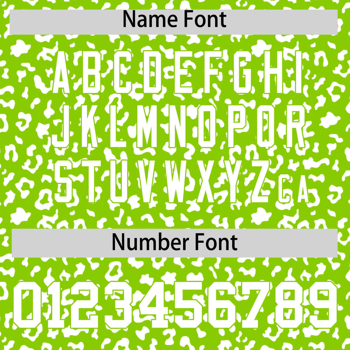 Custom Neon Green White Varsity Full-Zip Letterman Leopard Print Hoodie Jacket