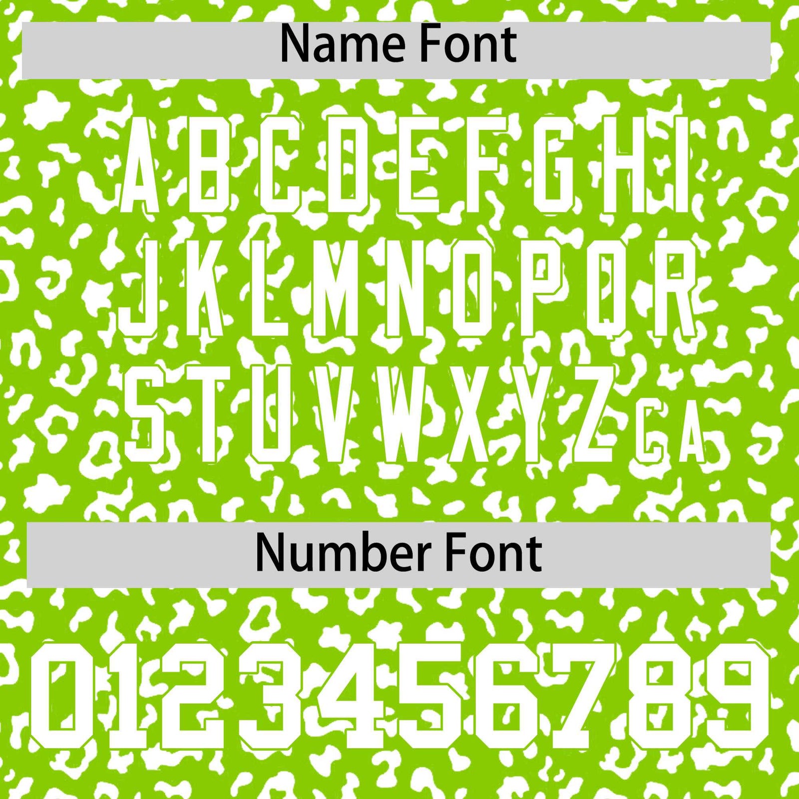 Custom Neon Green White Varsity Full-Zip Letterman Leopard Print Hoodie Jacket