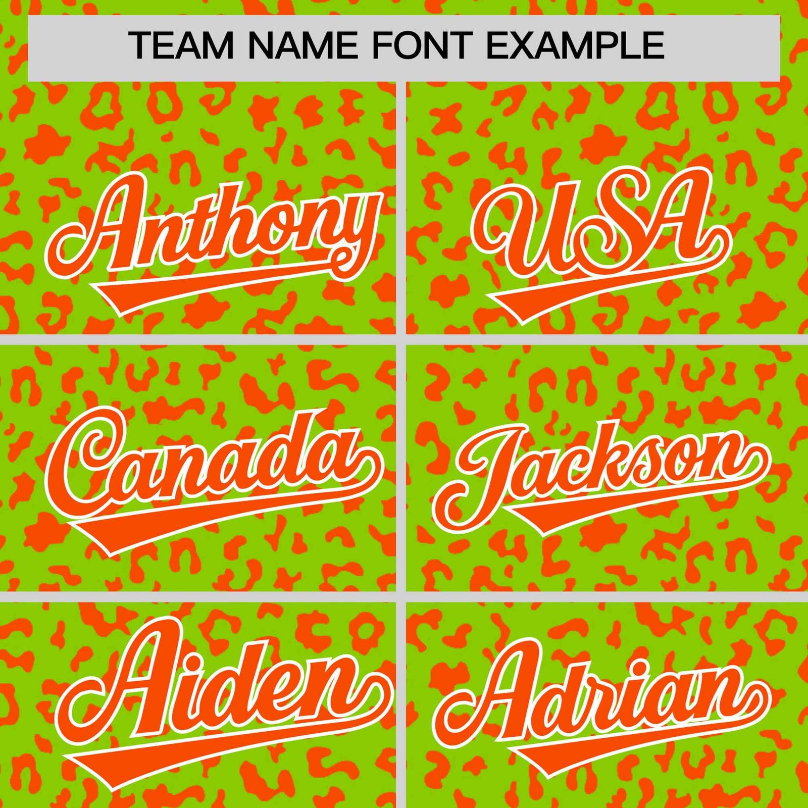 Custom Neon Green Orange Varsity Full-Zip Letterman Leopard Print Hoodie Jacket