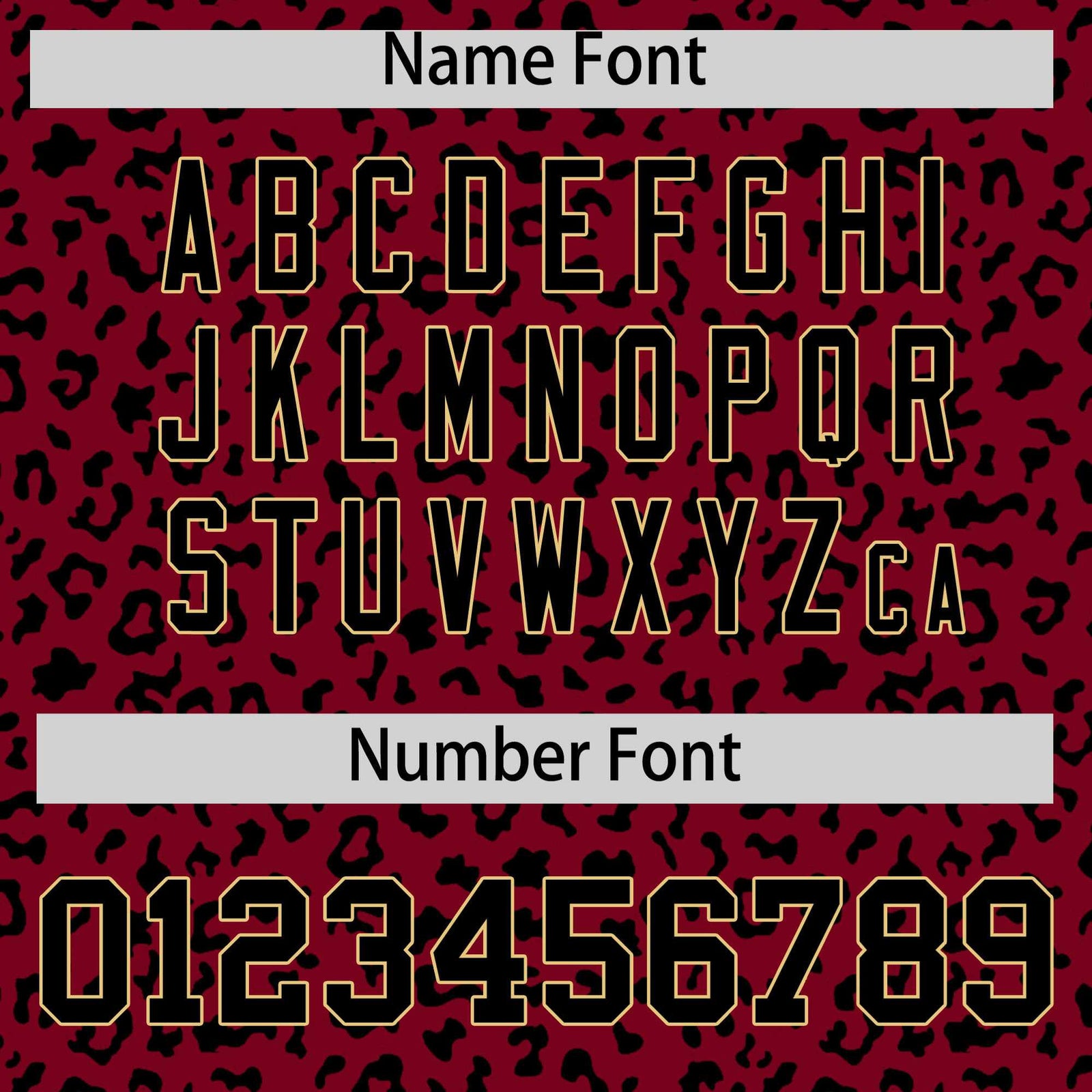 Custom Crimson Black Varsity Full-Zip Letterman Leopard Print Hoodie Jacket