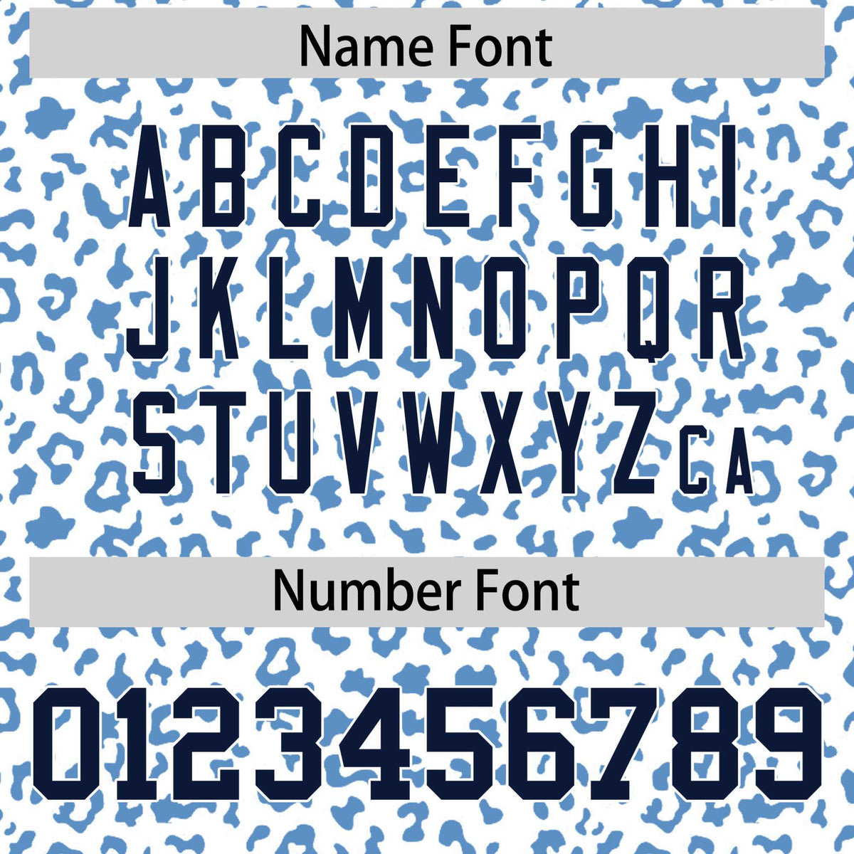 Custom White Navy Varsity Full-Zip Letterman Leopard Print Hoodie Jacket