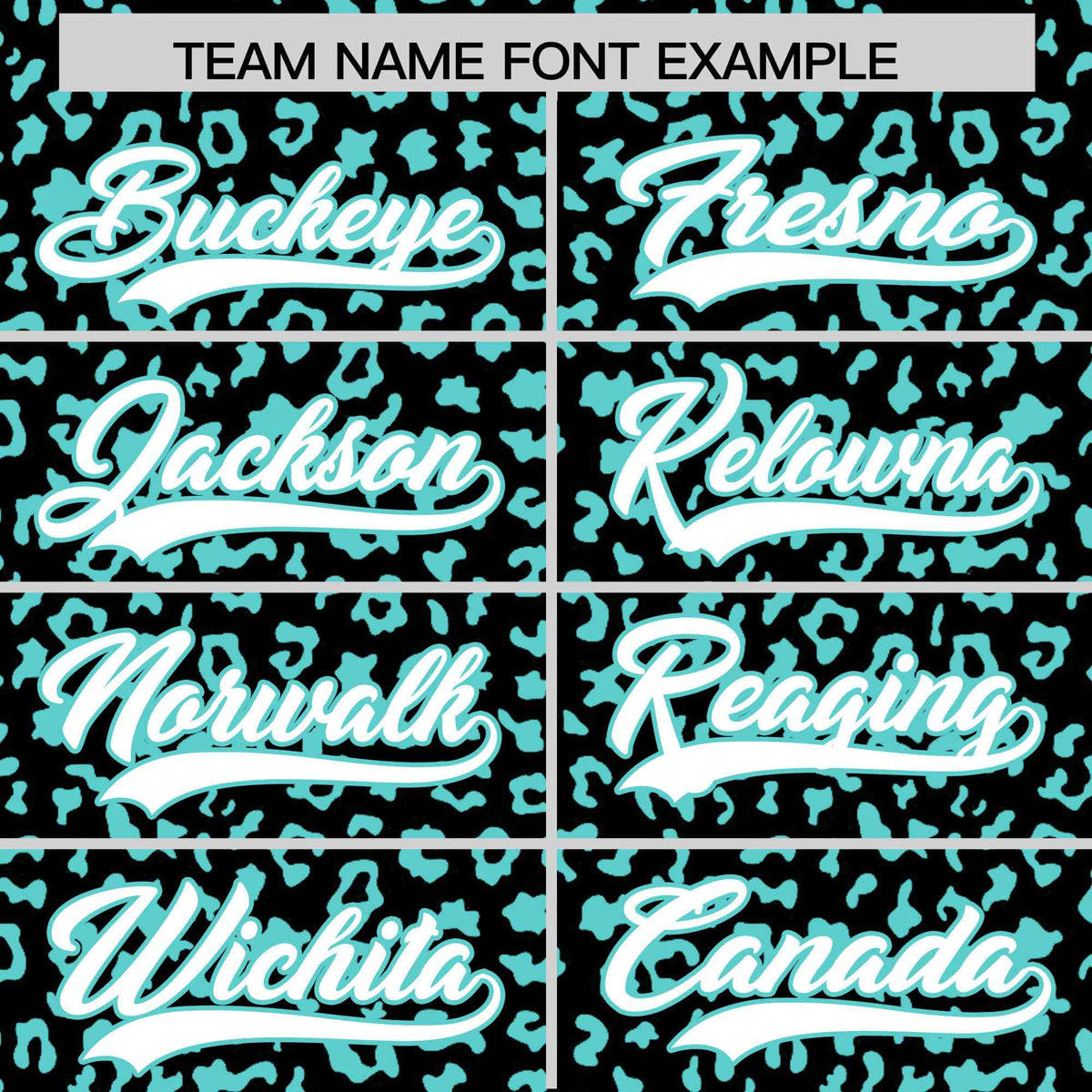 Custom Black Aqua Varsity Full-Zip Letterman Leopard Print Hoodie Jacket