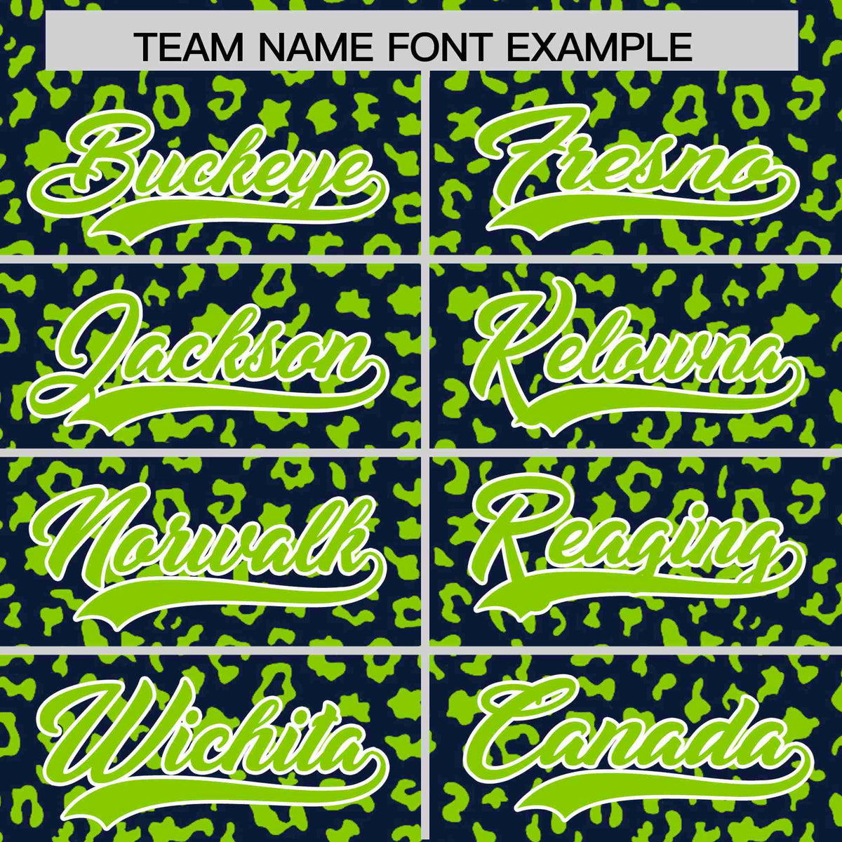 Custom Navy Neon Green Varsity Full-Zip Letterman Leopard Print Hoodie Jacket