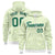 Custom White Neon Green Varsity Full-Zip Letterman Leopard Print Hoodie Jacket