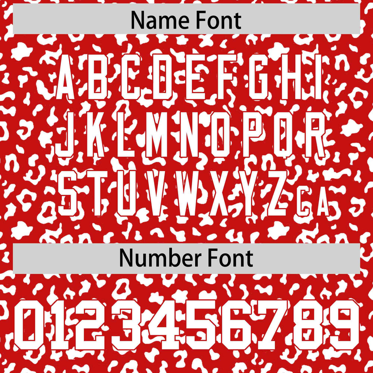 Custom Red White Varsity Full-Zip Letterman Leopard Print Hoodie Jacket