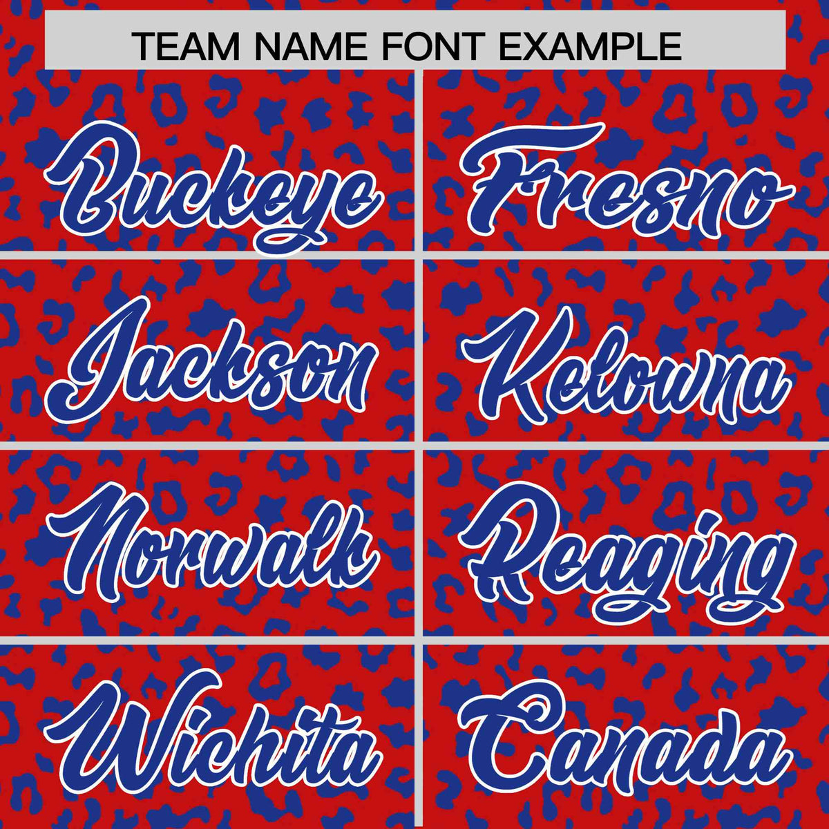 Custom Red Royal Blue Varsity Full-Zip Letterman Leopard Print Hoodie Jacket