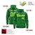 Custom Kelly Green Neon Green Varsity Full-Zip Letterman Leopard Print Hoodie Jacket