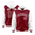 Custom Crimson White Raglan Sleeves Varsity Full-Snap Letterman Two Tone Hoodie Jacket