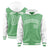 Custom Green White Raglan Sleeves Varsity Full-Snap Letterman Two Tone Hoodie Jacket