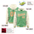 Custom Green Cream Raglan Sleeves Varsity Full-Snap Letterman Two Tone Hoodie Jacket