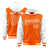 Custom Orange White Raglan Sleeves Varsity Full-Snap Letterman Two Tone Hoodie Jacket