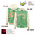 Custom Green Cream Raglan Sleeves Varsity Full-Snap Letterman Two Tone Hoodie Jacket