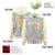 Custom Gray Cream Raglan Sleeves Varsity Full-Snap Letterman Two Tone Hoodie Jacket