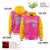 Custom Pink Gold Raglan Sleeves Varsity Full-Snap Letterman Two Tone Hoodie Jacket