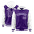 Custom Purple White Raglan Sleeves Varsity Full-Snap Letterman Two Tone Hoodie Jacket