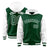 Custom Green White Raglan Sleeves Varsity Full-Snap Letterman Two Tone Hoodie Jacket