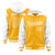 Custom Gold White Raglan Sleeves Varsity Full-Snap Letterman Two Tone Hoodie Jacket