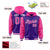 Custom Purple Pink Raglan Sleeves Varsity Full-Snap Letterman Two Tone Hoodie Jacket