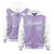 Custom Light Purple White Raglan Sleeves Varsity Full-Snap Letterman Two Tone Hoodie Jacket