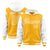 Custom Gold White Raglan Sleeves Varsity Full-Snap Letterman Two Tone Hoodie Jacket