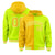 Custom Gold Fluorescent Green Split Fashion Varsity Full-Snap Letterman Two Tone Hoodie Jacket