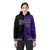 Custom Black Purple Split Fashion Varsity Full-Snap Letterman Two Tone Hoodie Jacket