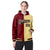 Custom Crimson Old Gold Split Fashion Varsity Full-Snap Letterman Two Tone Hoodie Jacket