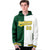 Custom Green White Split Fashion Varsity Full-Snap Letterman Two Tone Hoodie Jacket