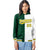 Custom Green White Split Fashion Varsity Full-Snap Letterman Two Tone Hoodie Jacket