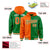 Custom Munsell Kelly Green Split Fashion Varsity Full-Snap Letterman Two Tone Hoodie Jacket