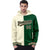 Custom Cream Green Split Fashion Varsity Full-Snap Letterman Two Tone Hoodie Jacket