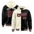 Custom Cream Black Split Fashion Varsity Full-Snap Letterman Two Tone Hoodie Jacket