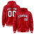 Custom Red Blue White-Navy Varsity Full-Snap Letterman Classic Hoodie Jacket