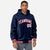 Custom Navy White-Red Varsity Full-Snap Letterman Classic Hoodie Jacket