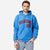 Custom Powder Blue Red-Navy Varsity Full-Snap Letterman Classic Hoodie Jacket