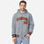 Custom Gray Orange-Black Varsity Full-Snap Letterman Classic Hoodie Jacket