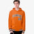 Custom Orange Navy-White Varsity Full-Snap Letterman Classic Hoodie Jacket