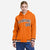 Custom Orange Navy-White Varsity Full-Snap Letterman Classic Hoodie Jacket